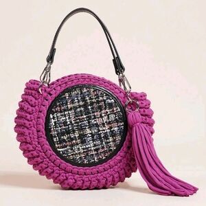 Chic Pink Handbag with Tassel
